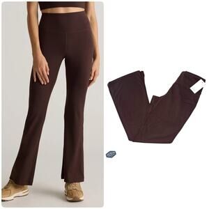 Quince Ultra-Form High-Rise Flared Pants/Leggings - Espresso - Womens Medium NWT